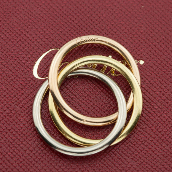 SOLD! CARTIER 18K Tri-color Gold Womens Pendant - Picture 4 of 5